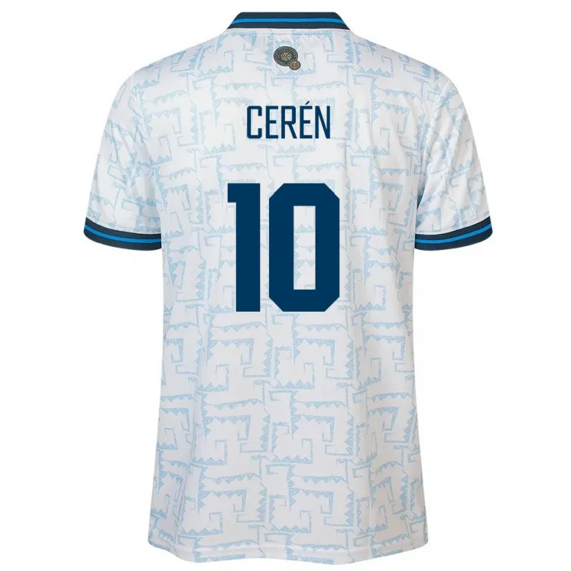 Danxen Damen El Salvador Brenda Cerén #10 Weiß Auswärtstrikot Trikot 24-26 T-Shirt Schweiz