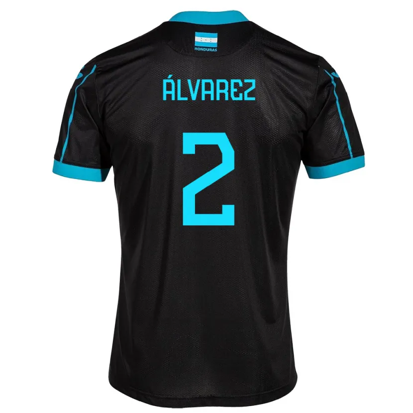 Danxen Damen Honduras Kevin Álvarez #2 Schwarz Auswärtstrikot Trikot 24-26 T-Shirt Schweiz