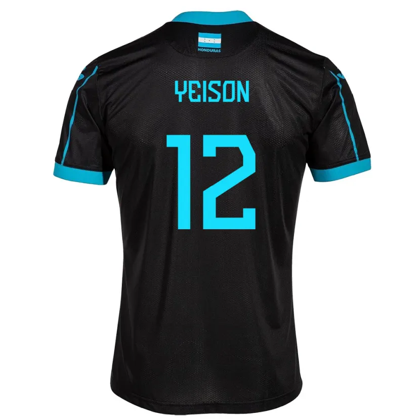 Danxen Damen Honduras Yeison Mejía #12 Schwarz Auswärtstrikot Trikot 24-26 T-Shirt Schweiz