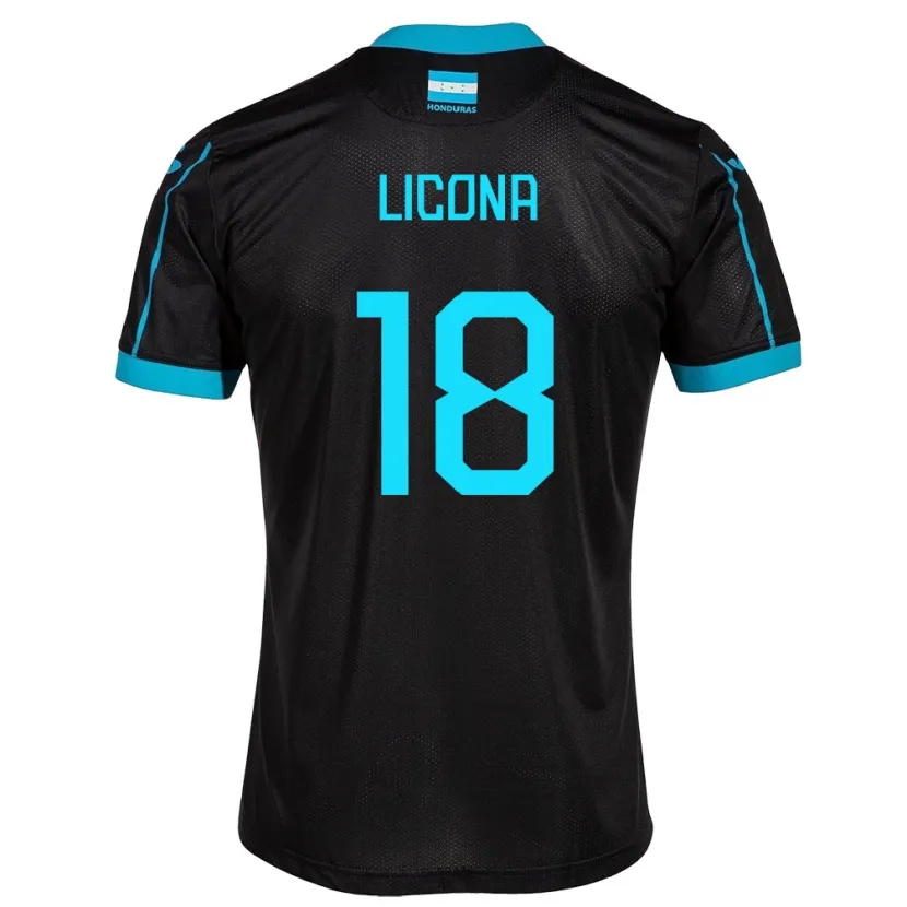 Danxen Damen Honduras Marlon Licona #18 Schwarz Auswärtstrikot Trikot 24-26 T-Shirt Schweiz
