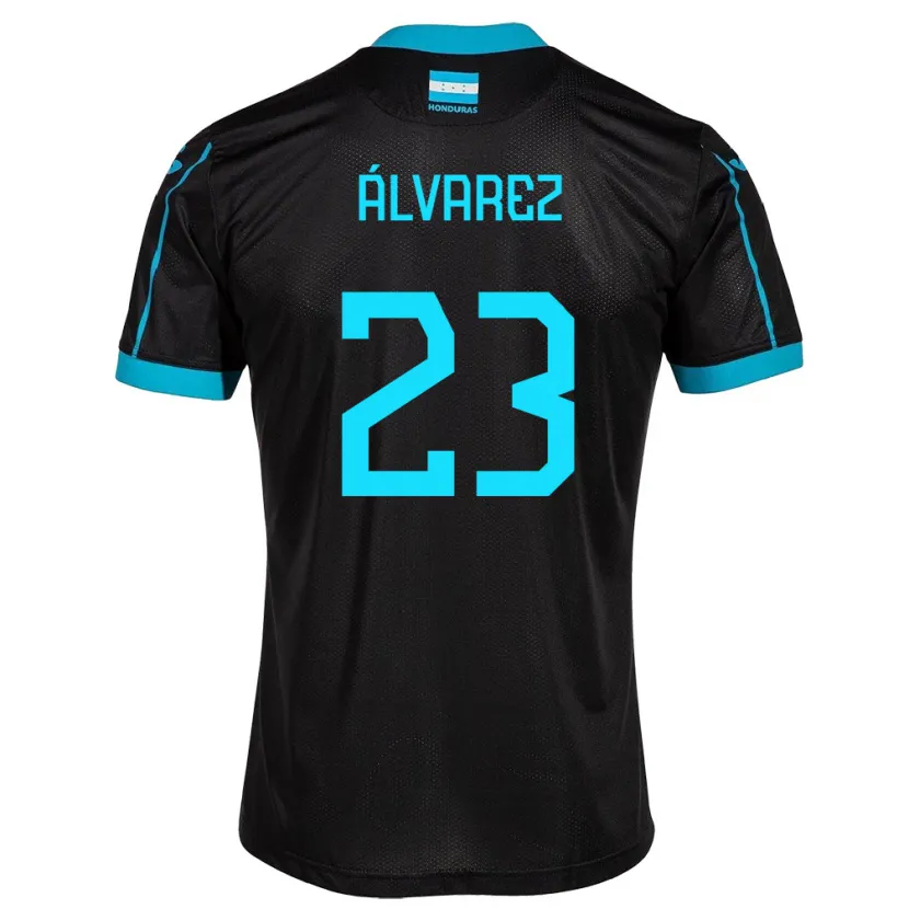 Danxen Damen Honduras Jorge Álvarez #23 Schwarz Auswärtstrikot Trikot 24-26 T-Shirt Schweiz