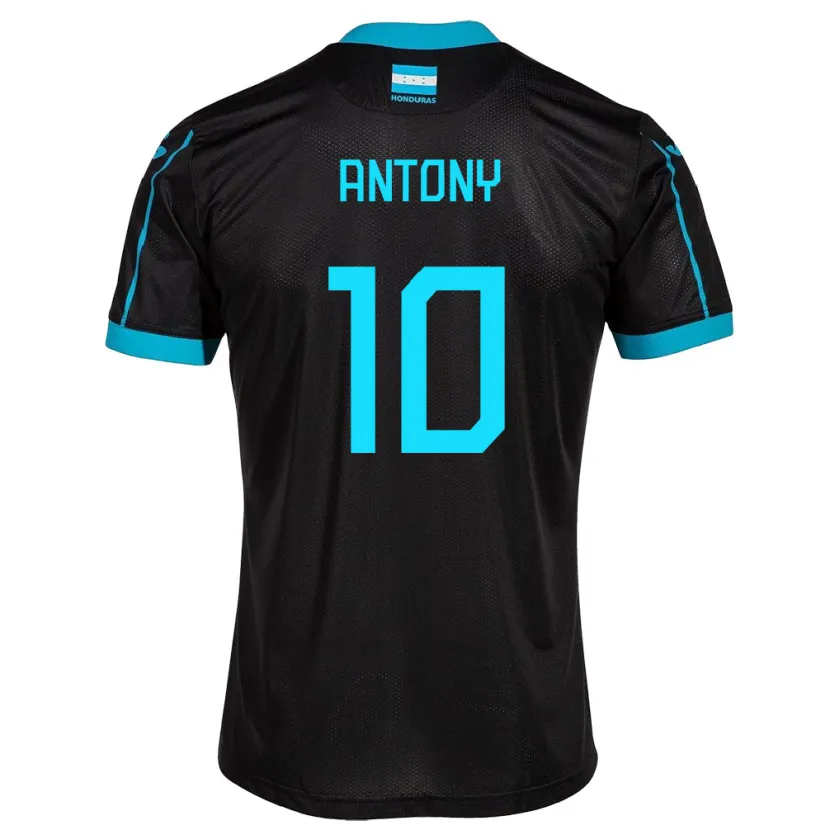 Danxen Damen Honduras Antony García #10 Schwarz Auswärtstrikot Trikot 24-26 T-Shirt Schweiz