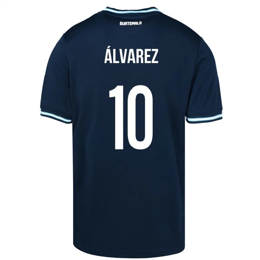 Danxen Damen Guatemala Andrea Álvarez #10 Blau Auswärtstrikot Trikot 24-26 T-Shirt Schweiz