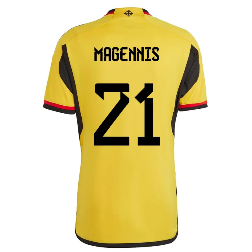 Danxen Damen Nordirland Josh Magennis #21 Weiß Auswärtstrikot Trikot 24-26 T-Shirt Schweiz
