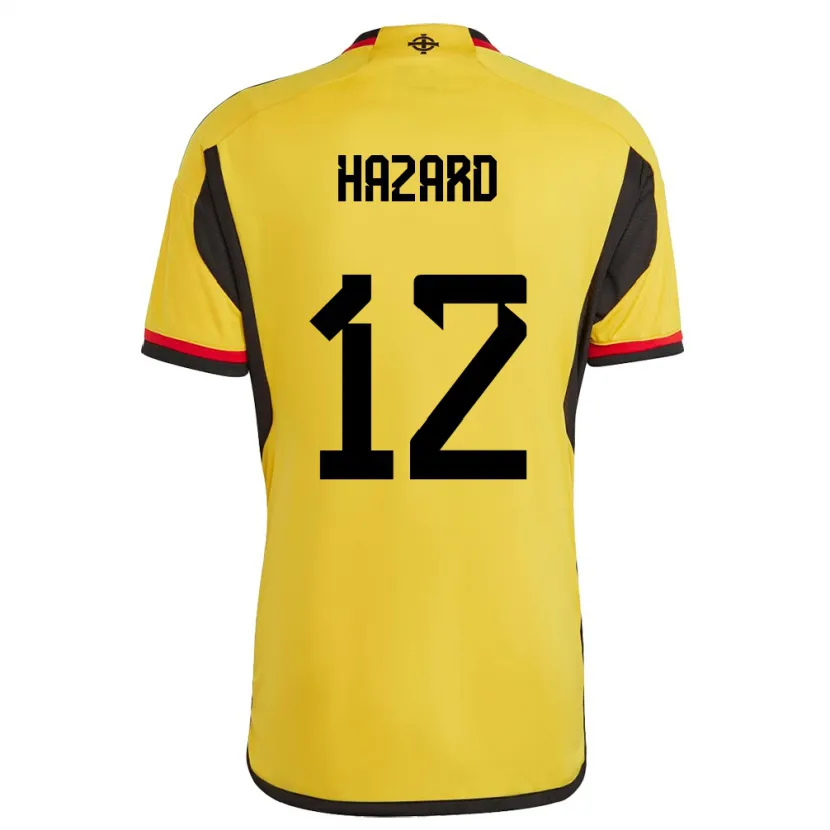 Danxen Damen Nordirland Conor Hazard #12 Weiß Auswärtstrikot Trikot 24-26 T-Shirt Schweiz