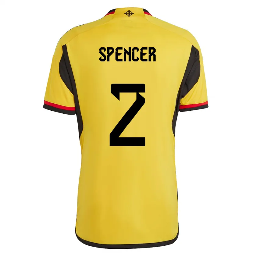 Danxen Damen Nordirland Brodie Spencer #2 Weiß Auswärtstrikot Trikot 24-26 T-Shirt Schweiz