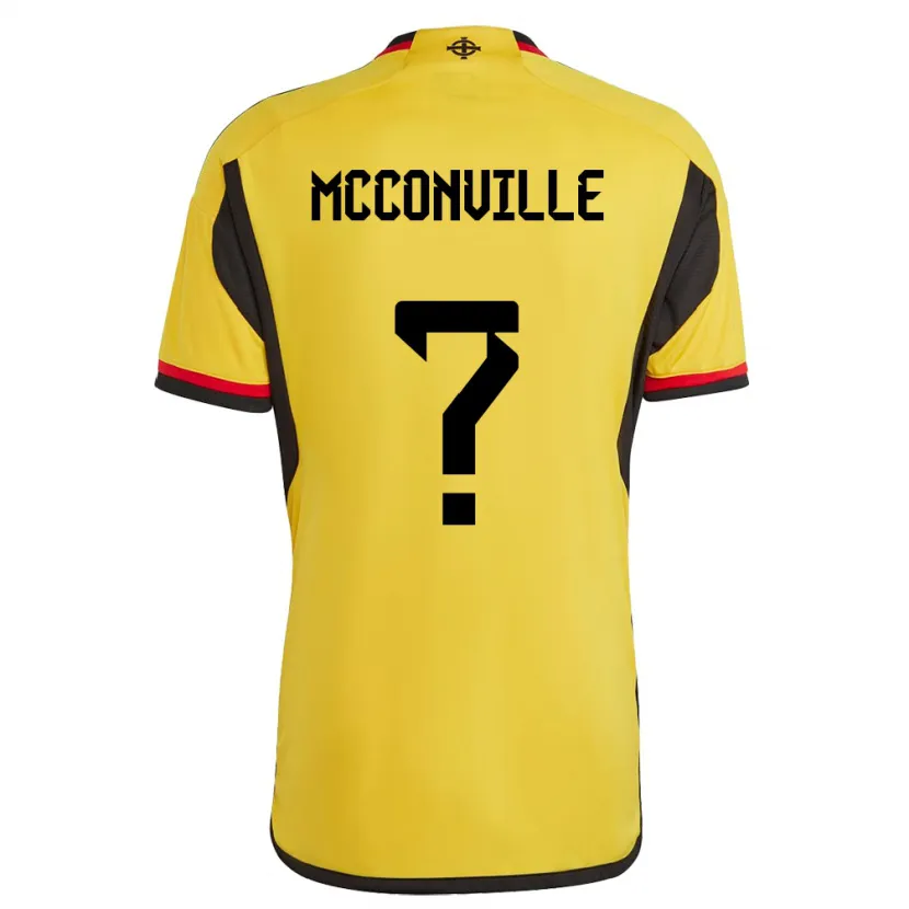 Danxen Damen Nordirland Ruairi Mcconville #0 Weiß Auswärtstrikot Trikot 24-26 T-Shirt Schweiz