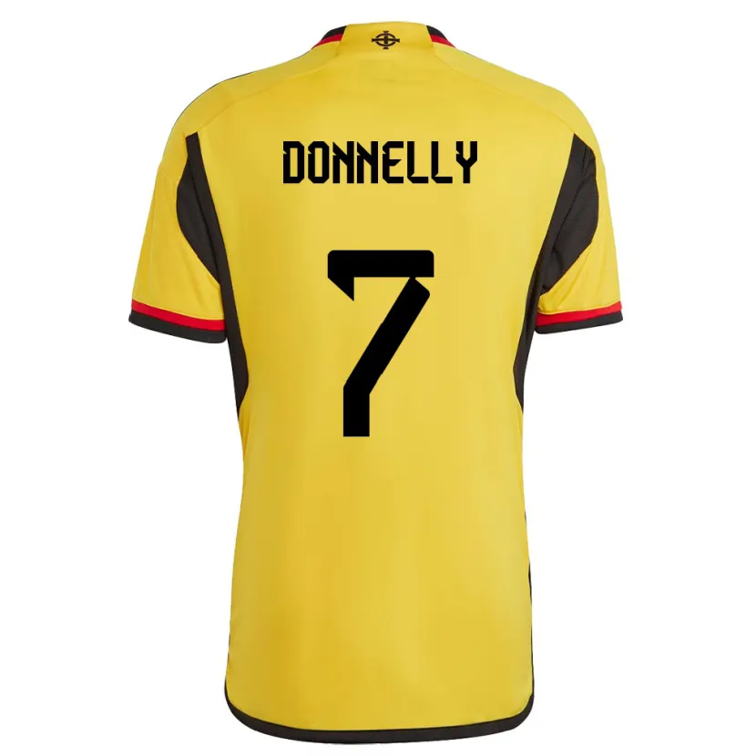 Danxen Damen Nordirland Caolan Donnelly #7 Weiß Auswärtstrikot Trikot 24-26 T-Shirt Schweiz