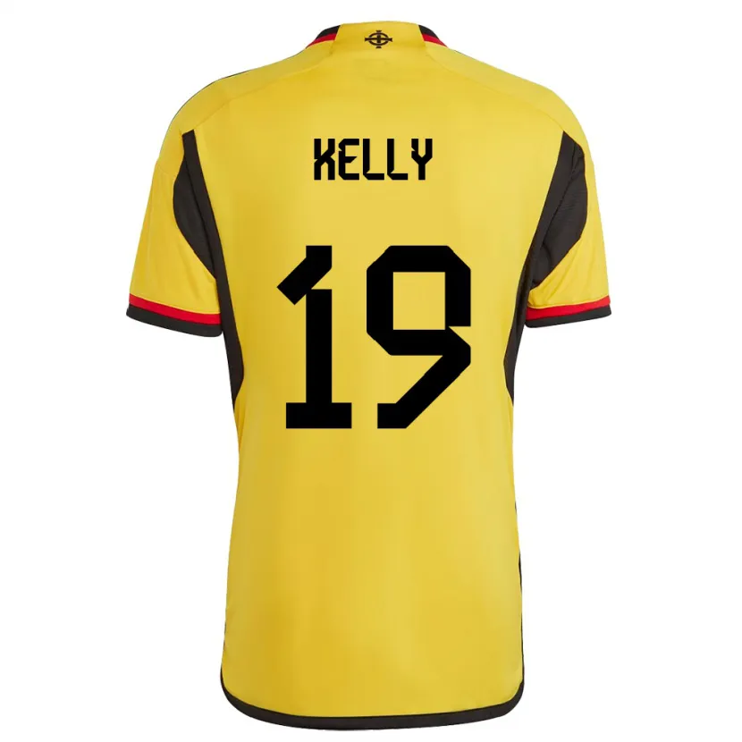 Danxen Damen Nordirland Oscar Kelly #19 Weiß Auswärtstrikot Trikot 24-26 T-Shirt Schweiz