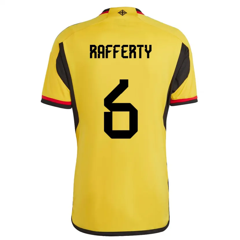 Danxen Damen Nordirland Laura Rafferty #6 Weiß Auswärtstrikot Trikot 24-26 T-Shirt Schweiz