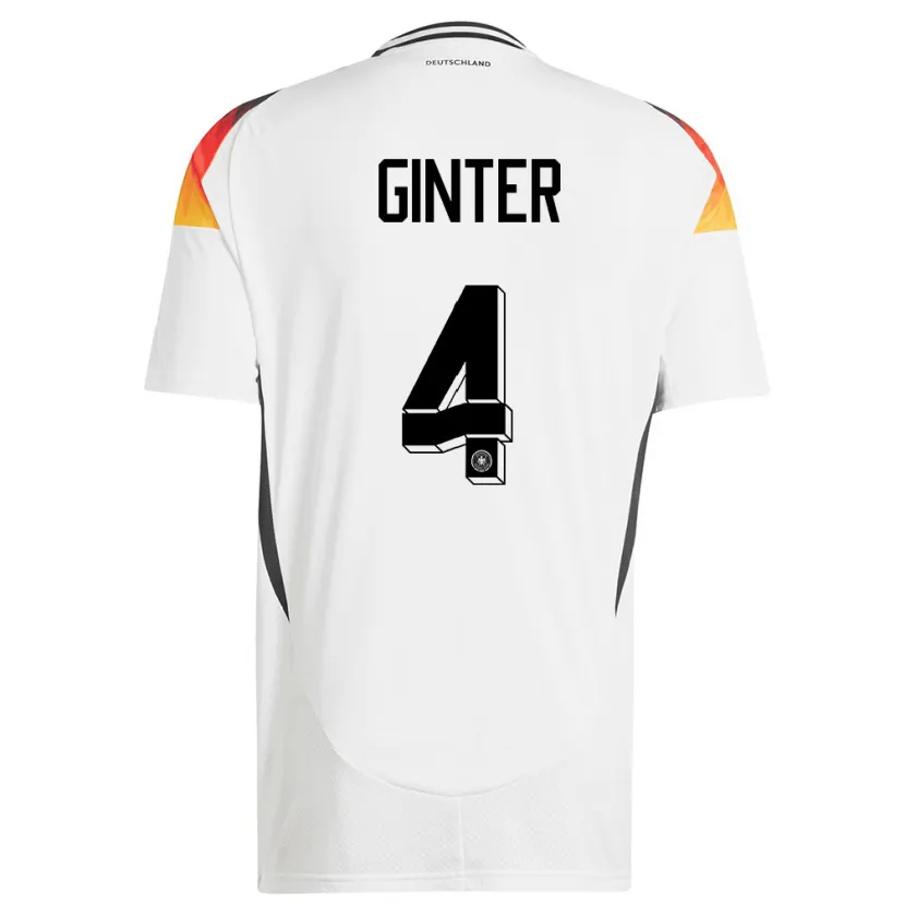 Danxen Kinder Deutschland Matthias Ginter #4 Weiß Heimtrikot Trikot 24-26 T-Shirt Schweiz
