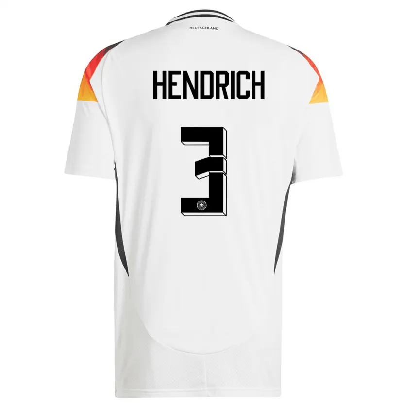 Danxen Kinder Deutschland Kathrin Hendrich #3 Weiß Heimtrikot Trikot 24-26 T-Shirt Schweiz