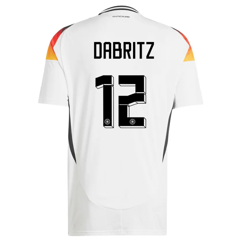 Danxen Kinder Deutschland Sara Dabritz #12 Weiß Heimtrikot Trikot 24-26 T-Shirt Schweiz