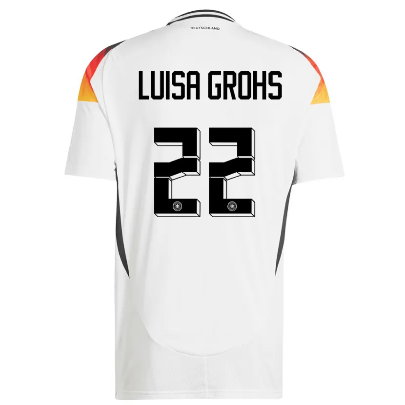 Danxen Kinder Deutschland Maria Luisa Grohs #22 Weiß Heimtrikot Trikot 24-26 T-Shirt Schweiz
