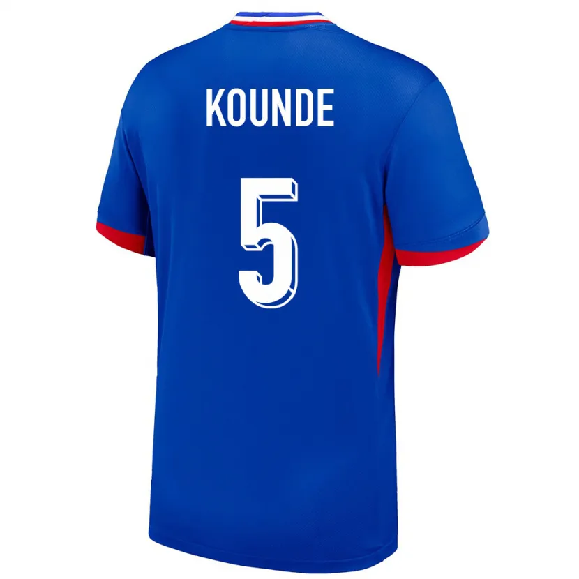 Danxen Kinder Frankreich Jules Kounde #5 Blau Heimtrikot Trikot 24-26 T-Shirt Schweiz