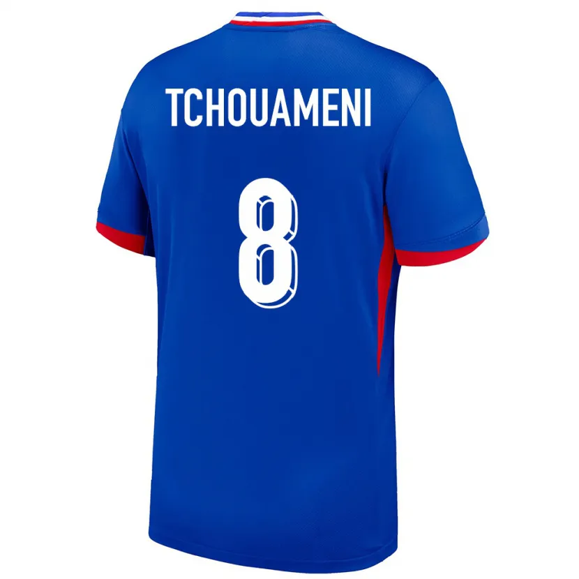 Danxen Kinder Frankreich Aurelien Tchouameni #8 Blau Heimtrikot Trikot 24-26 T-Shirt Schweiz