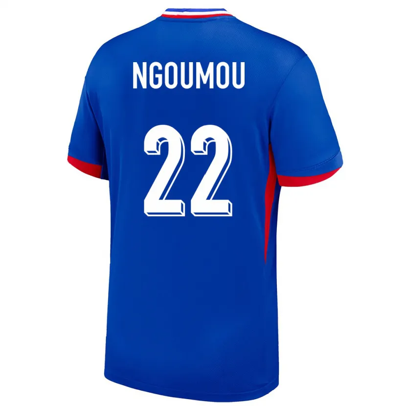 Danxen Kinder Frankreich Nathan Ngoumou #22 Blau Heimtrikot Trikot 24-26 T-Shirt Schweiz