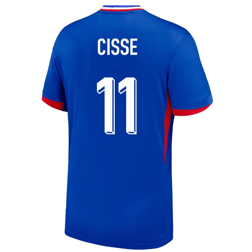 Danxen Kinder Frankreich Lamine Cisse #11 Blau Heimtrikot Trikot 24-26 T-Shirt Schweiz
