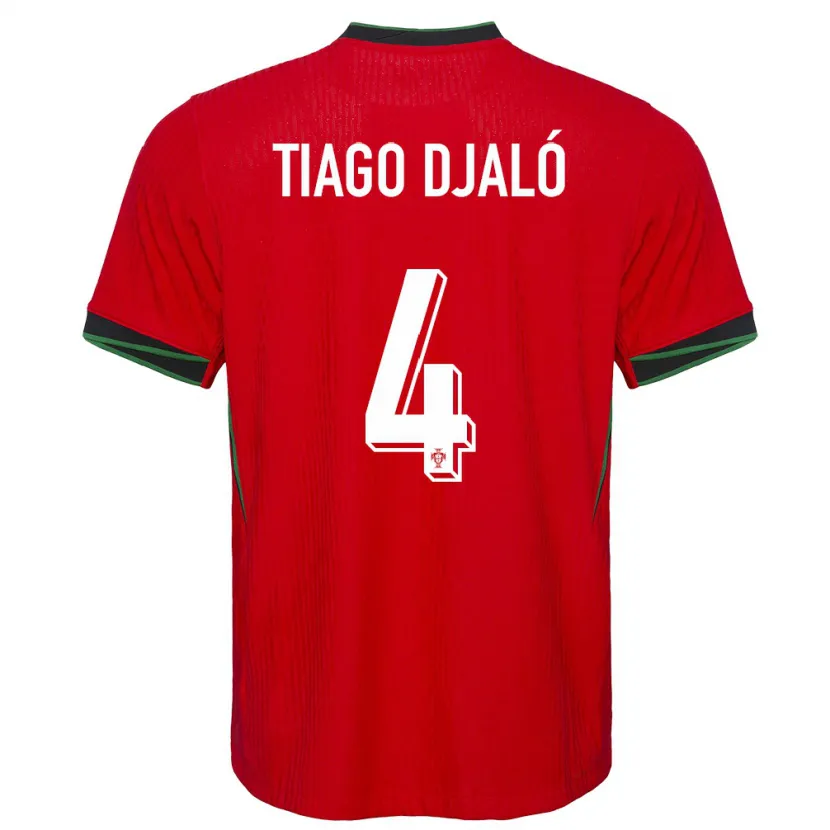 Danxen Kinder Portugal Tiago Djalo #4 Rot Heimtrikot Trikot 24-26 T-Shirt Schweiz