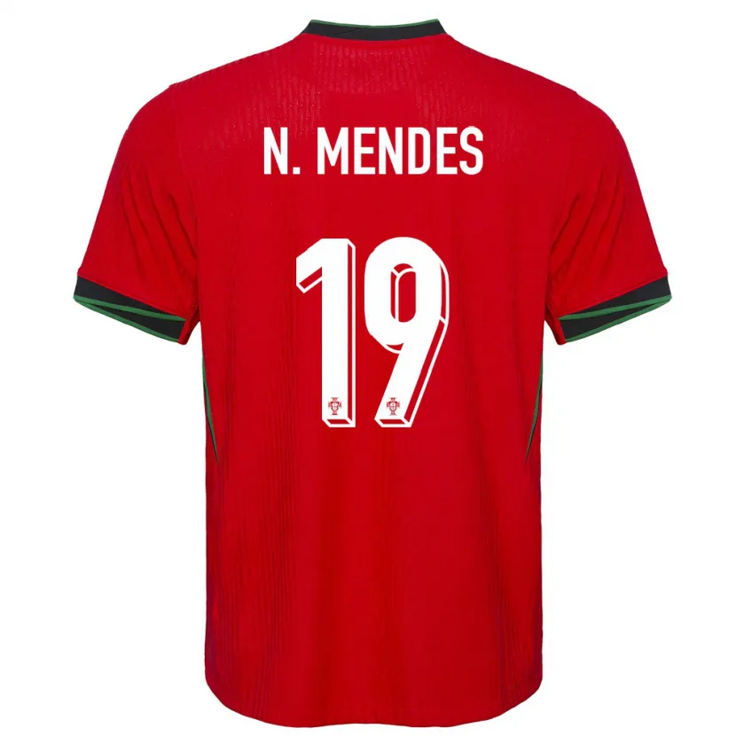 Danxen Kinder Portugal Nuno Mendes #19 Rot Heimtrikot Trikot 24-26 T-Shirt Schweiz
