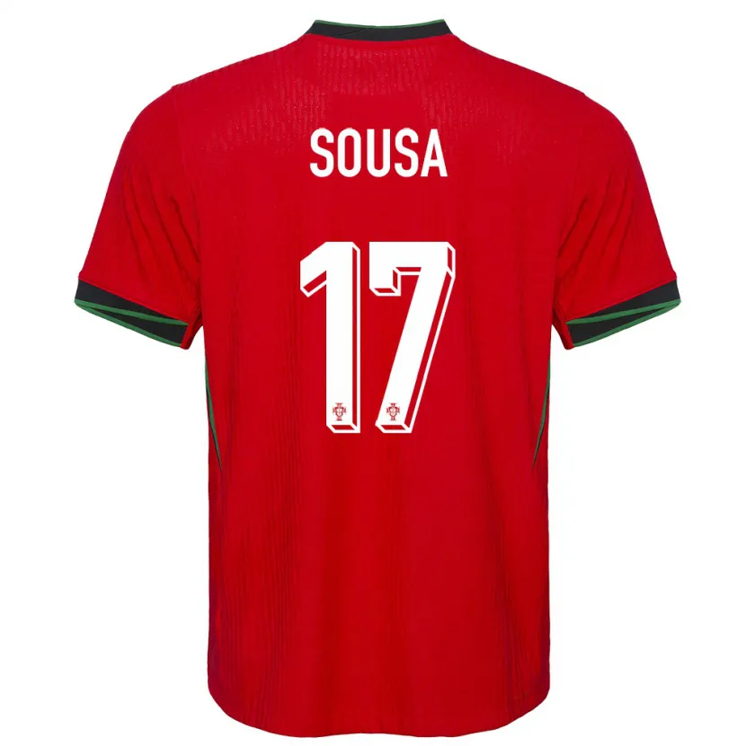 Danxen Kinder Portugal Vasco Sousa #17 Rot Heimtrikot Trikot 24-26 T-Shirt Schweiz