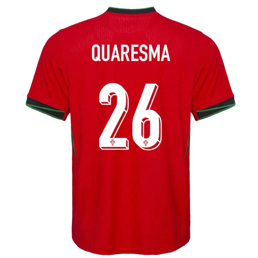 Danxen Kinder Portugal Eduardo Quaresma #26 Rot Heimtrikot Trikot 24-26 T-Shirt Schweiz