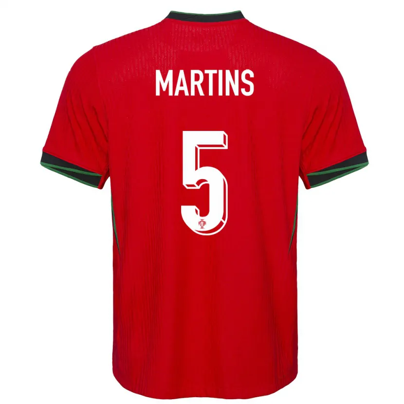 Danxen Kinder Portugal Leandro Martins #5 Rot Heimtrikot Trikot 24-26 T-Shirt Schweiz