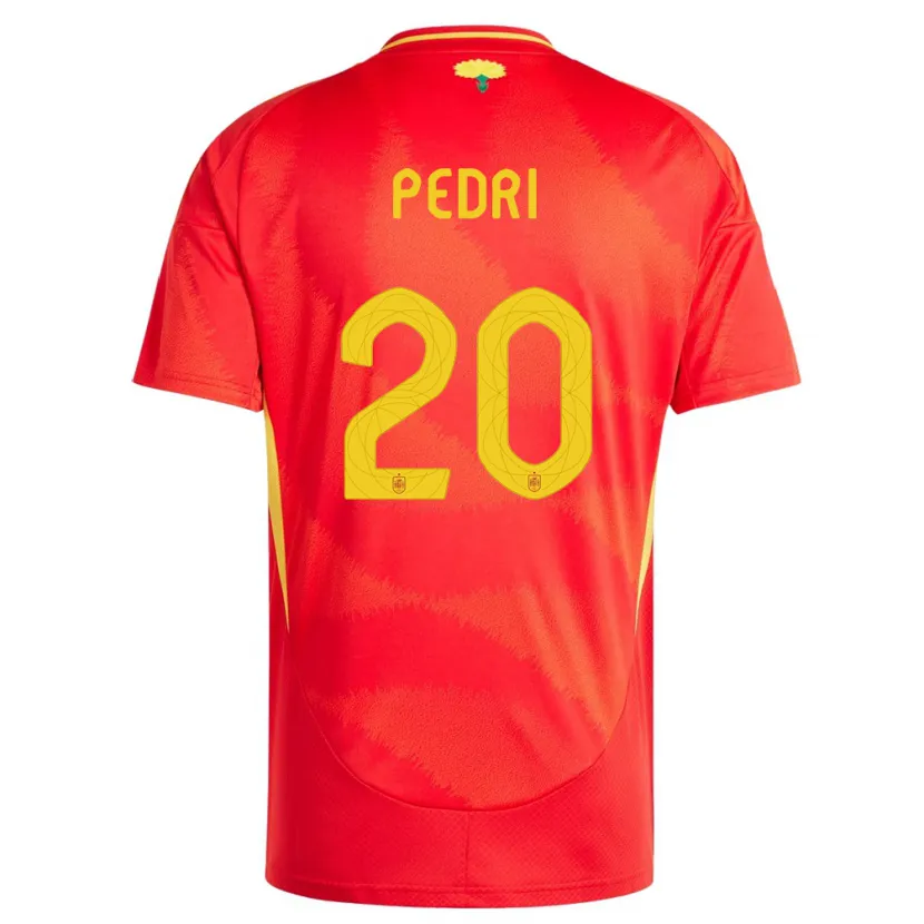 Danxen Kinder Spanien Pedri #20 Rot Heimtrikot Trikot 24-26 T-Shirt Schweiz