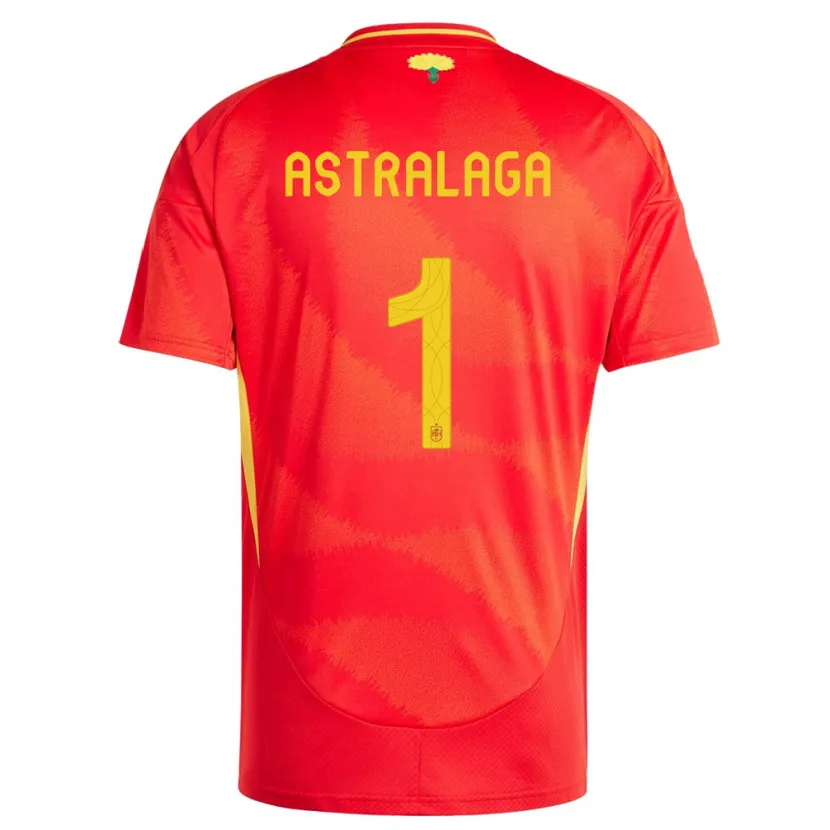 Danxen Kinder Spanien Ander Astralaga #1 Rot Heimtrikot Trikot 24-26 T-Shirt Schweiz