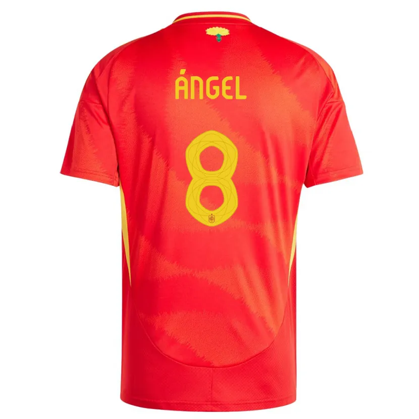 Danxen Kinder Spanien Manuel Angel #8 Rot Heimtrikot Trikot 24-26 T-Shirt Schweiz