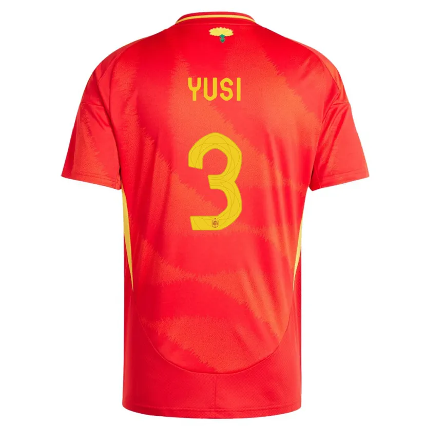 Danxen Kinder Spanien Yusi #3 Rot Heimtrikot Trikot 24-26 T-Shirt Schweiz