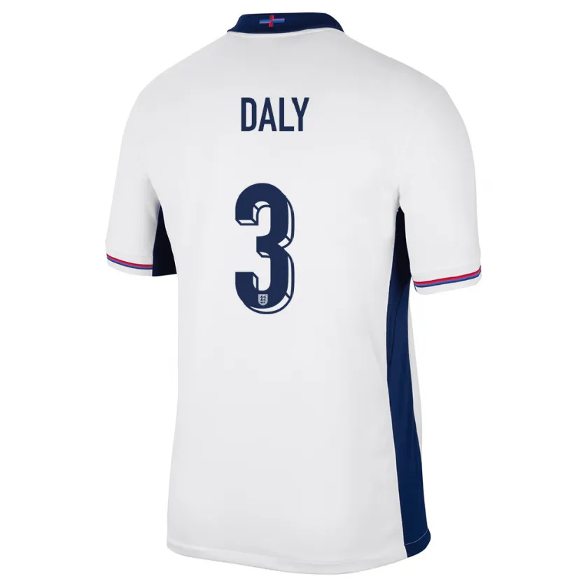 Danxen Kinder England Rachel Daly #3 Weiß Heimtrikot Trikot 24-26 T-Shirt Schweiz