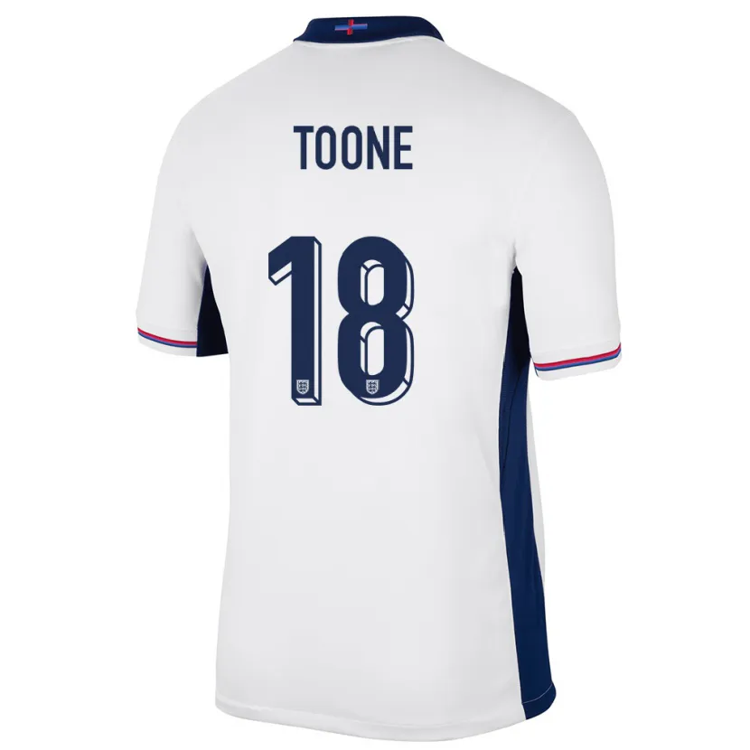 Danxen Kinder England Ella Toone #18 Weiß Heimtrikot Trikot 24-26 T-Shirt Schweiz
