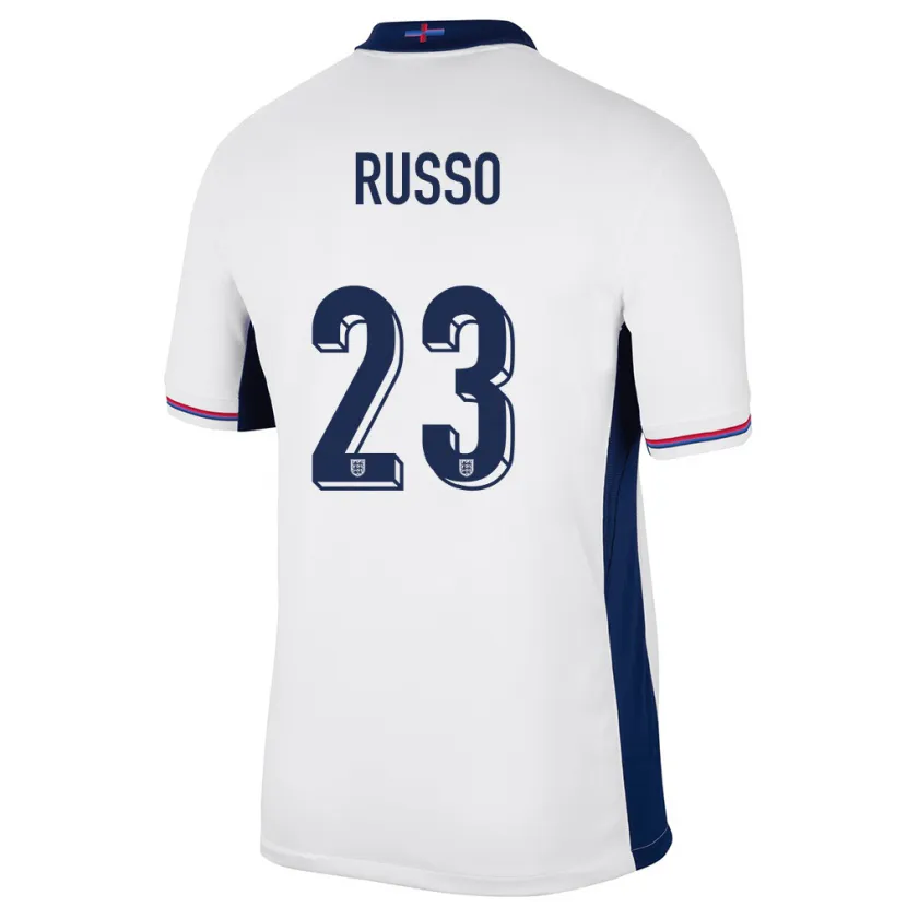 Danxen Kinder England Alessia Russo #23 Weiß Heimtrikot Trikot 24-26 T-Shirt Schweiz