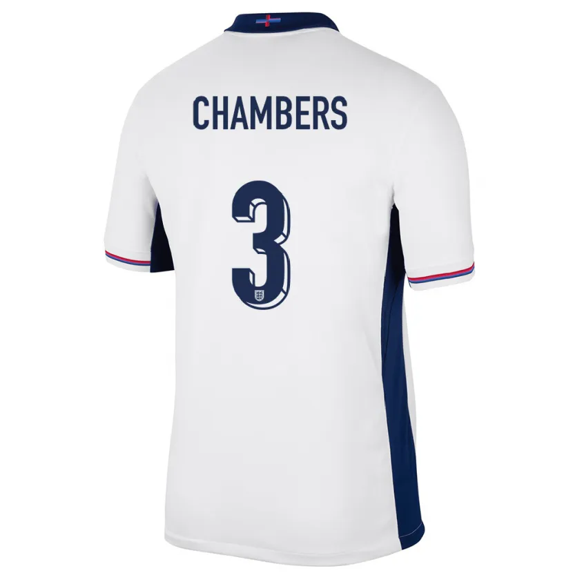 Danxen Kinder England Luke Chambers #3 Weiß Heimtrikot Trikot 24-26 T-Shirt Schweiz