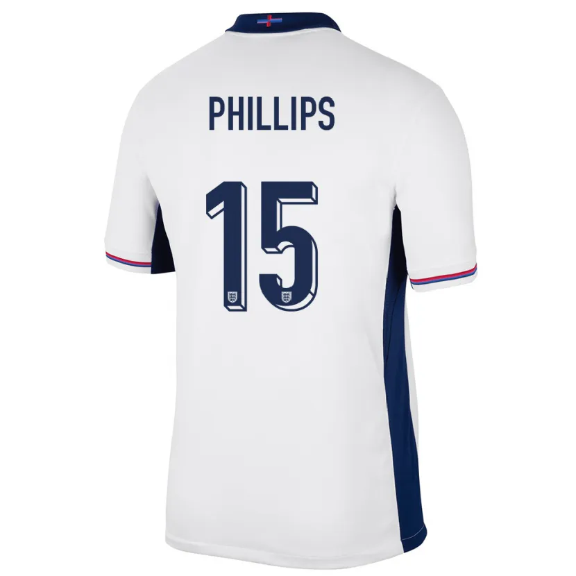 Danxen Kinder England Ashley Phillips #15 Weiß Heimtrikot Trikot 24-26 T-Shirt Schweiz
