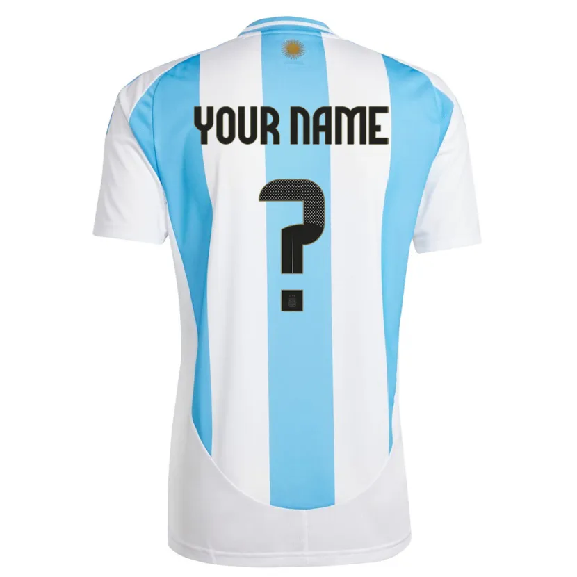 Danxen Kinder Argentinien Ihren Namen #0 Weiß Blau Heimtrikot Trikot 24-26 T-Shirt Schweiz
