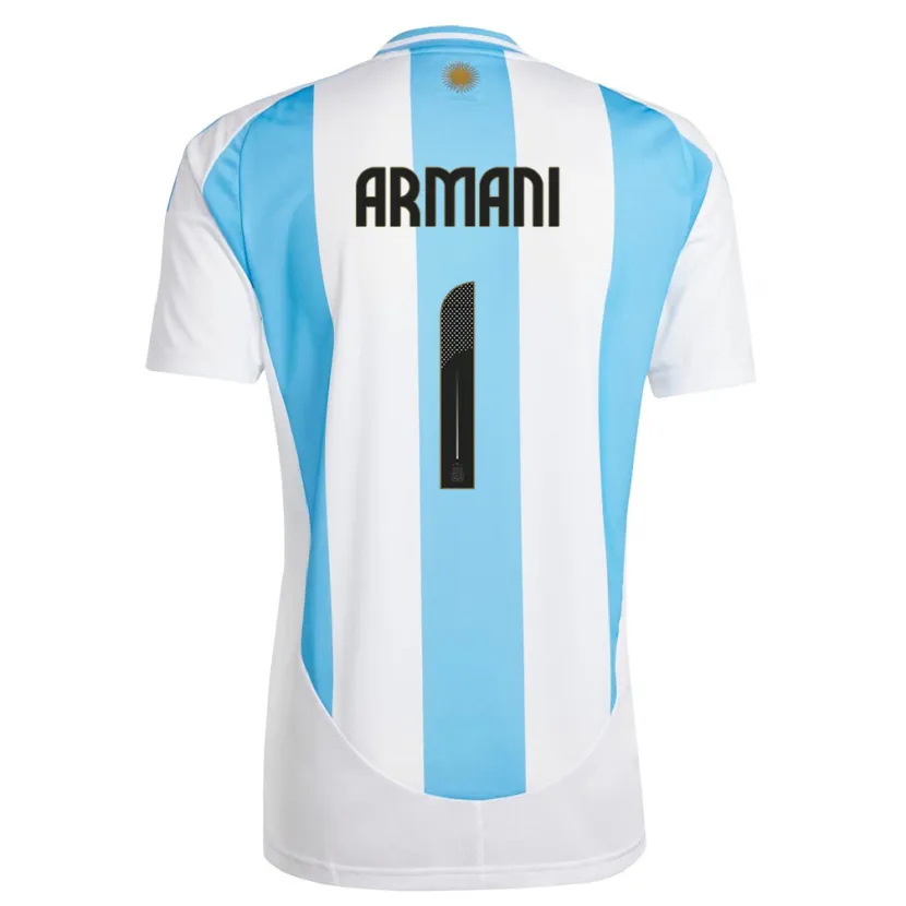 Danxen Kinder Argentinien Franco Armani #1 Weiß Blau Heimtrikot Trikot 24-26 T-Shirt Schweiz