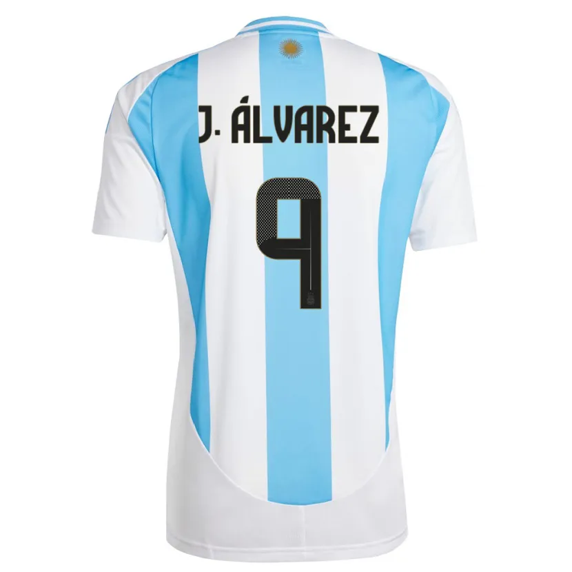 Danxen Kinder Argentinien Julian Alvarez #9 Weiß Blau Heimtrikot Trikot 24-26 T-Shirt Schweiz