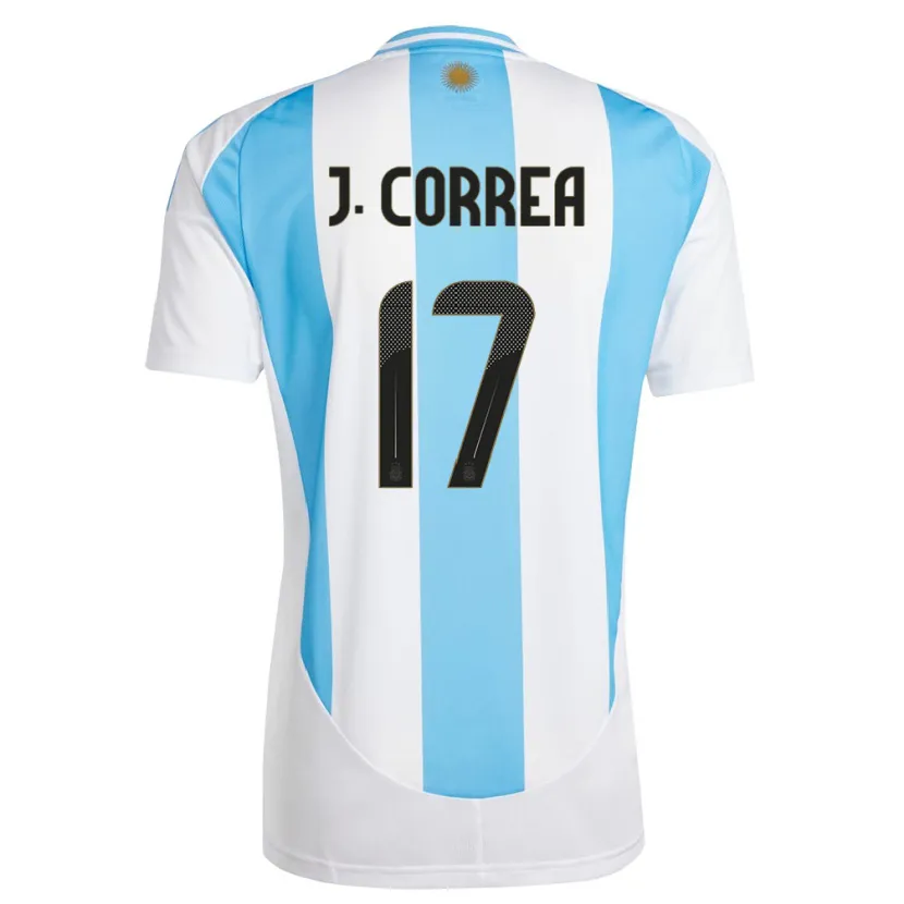 Danxen Kinder Argentinien Joaquin Correa #17 Weiß Blau Heimtrikot Trikot 24-26 T-Shirt Schweiz