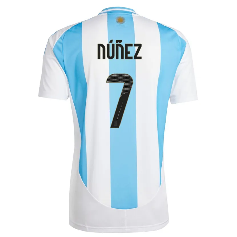 Danxen Kinder Argentinien Romina Nunez #7 Weiß Blau Heimtrikot Trikot 24-26 T-Shirt Schweiz