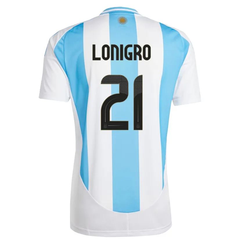 Danxen Kinder Argentinien Erica Lonigro #21 Weiß Blau Heimtrikot Trikot 24-26 T-Shirt Schweiz