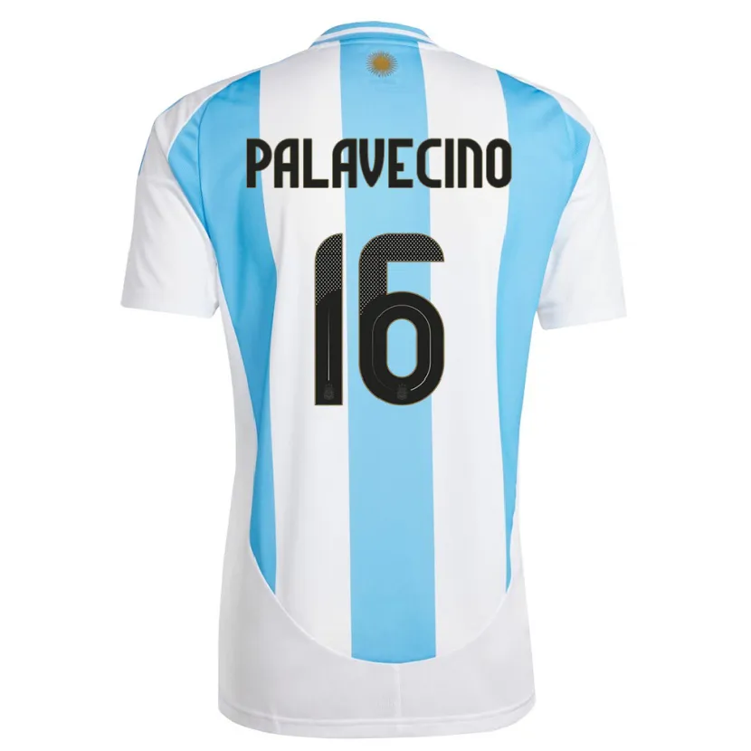 Danxen Kinder Argentinien Nicolas Palavecino #16 Weiß Blau Heimtrikot Trikot 24-26 T-Shirt Schweiz