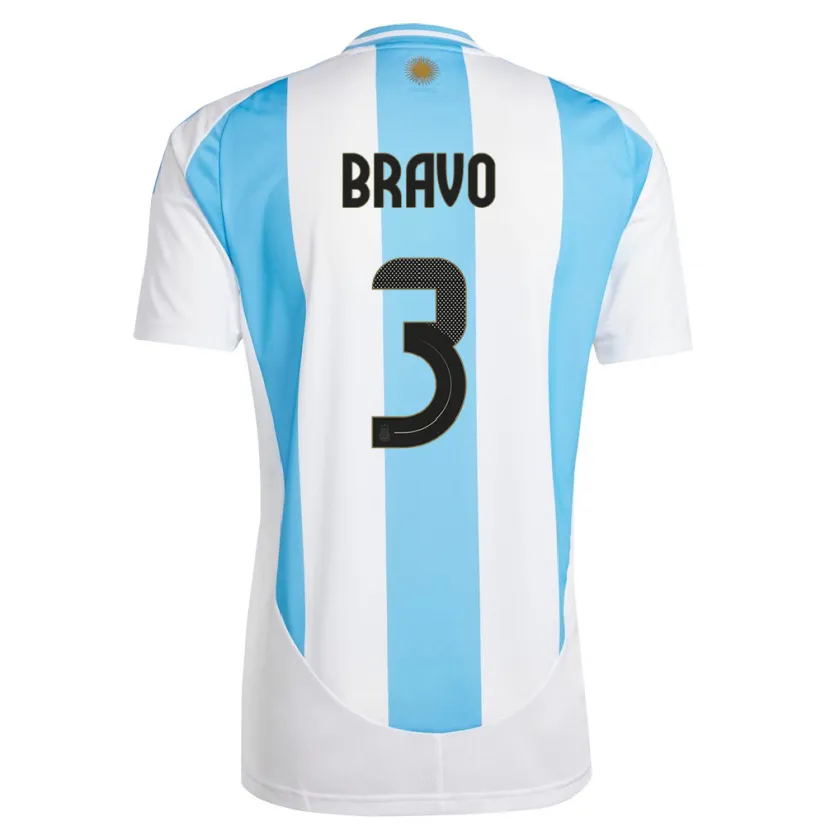 Danxen Kinder Argentinien Claudio Bravo #3 Weiß Blau Heimtrikot Trikot 24-26 T-Shirt Schweiz