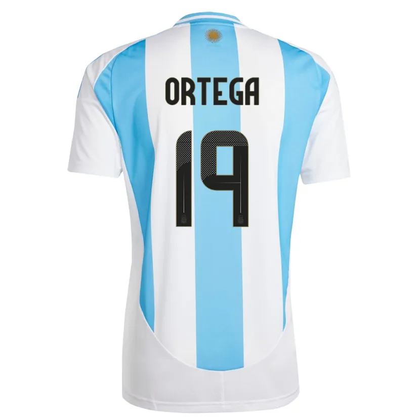 Danxen Kinder Argentinien Francisco Ortega #19 Weiß Blau Heimtrikot Trikot 24-26 T-Shirt Schweiz