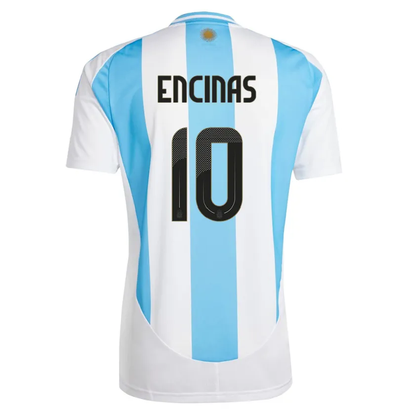Danxen Kinder Argentinien Axel Encinas #10 Weiß Blau Heimtrikot Trikot 24-26 T-Shirt Schweiz
