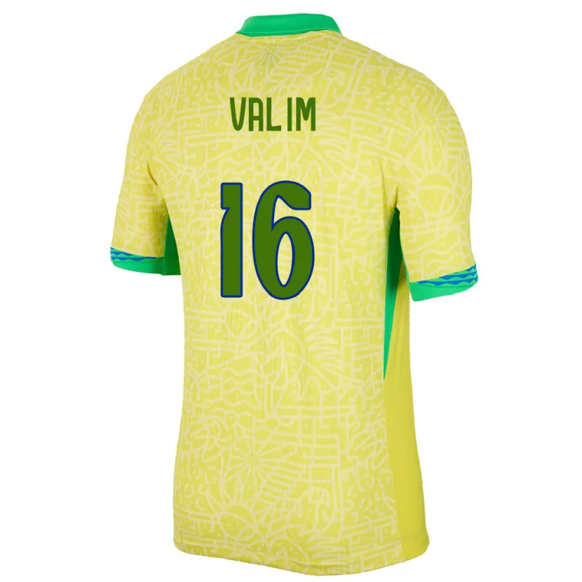 Danxen Kinder Brasilien Bernardo Valim #16 Gelb Heimtrikot Trikot 24-26 T-Shirt Schweiz