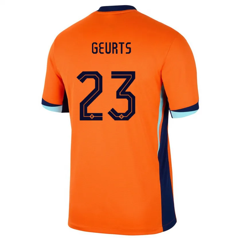Danxen Kinder Niederlande Loes Geurts #23 Orange Heimtrikot Trikot 24-26 T-Shirt Schweiz