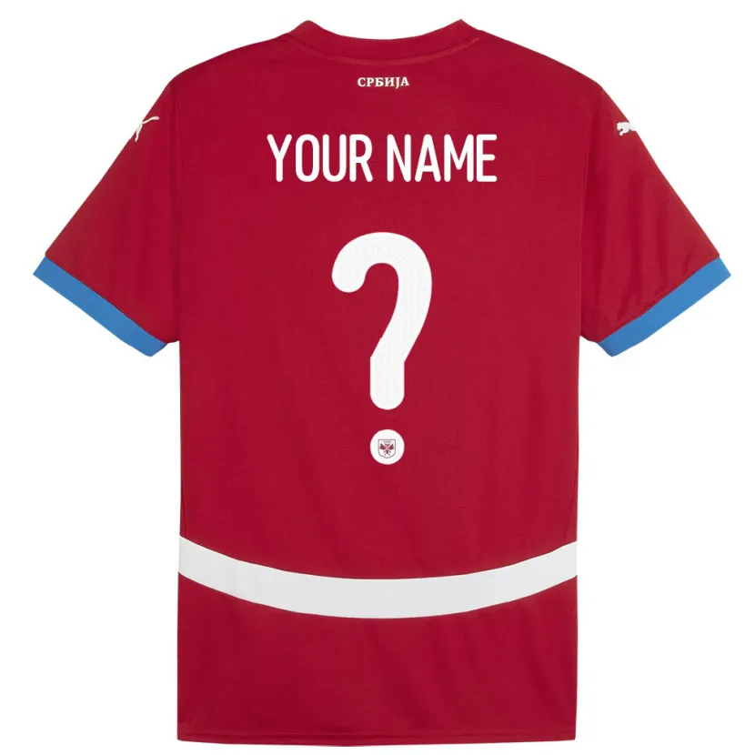 Danxen Kinder Serbien Ihren Namen #0 Rot Heimtrikot Trikot 24-26 T-Shirt Schweiz