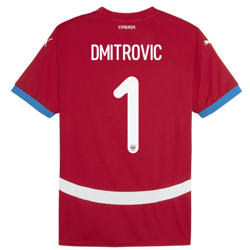 Danxen Kinder Serbien Marko Dmitrovic #1 Rot Heimtrikot Trikot 24-26 T-Shirt Schweiz